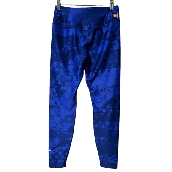 Nike USA Womens Small Blue Star Pattern  Leggings - Picture 4 of 7